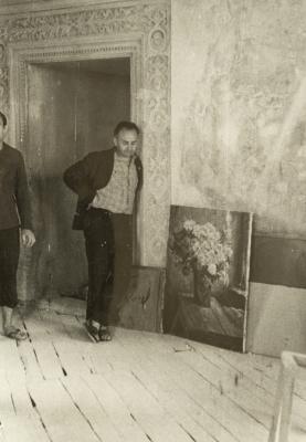 Volodymyr Ovsiichuk Next to a Floral Still Life — unknown