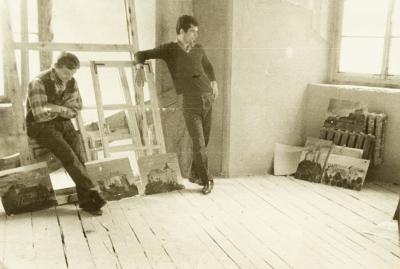 Artists Near the Sketches Made on the Olesko Castle Territory — unknown