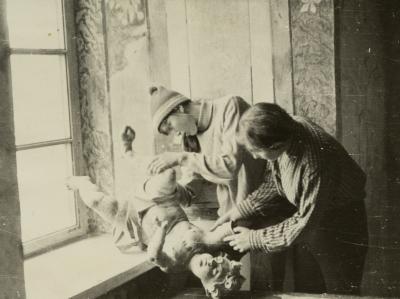 Overview of the Wooden Sculpture in the Olesko Castle Interior — unknown