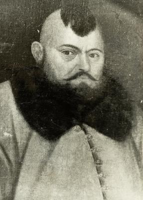 Portrait of an Unknown Man in a Red Fur Coat — unknown