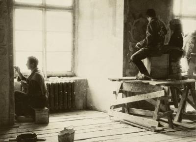 Restoration Work in the Olesko Castle Interior — unknown