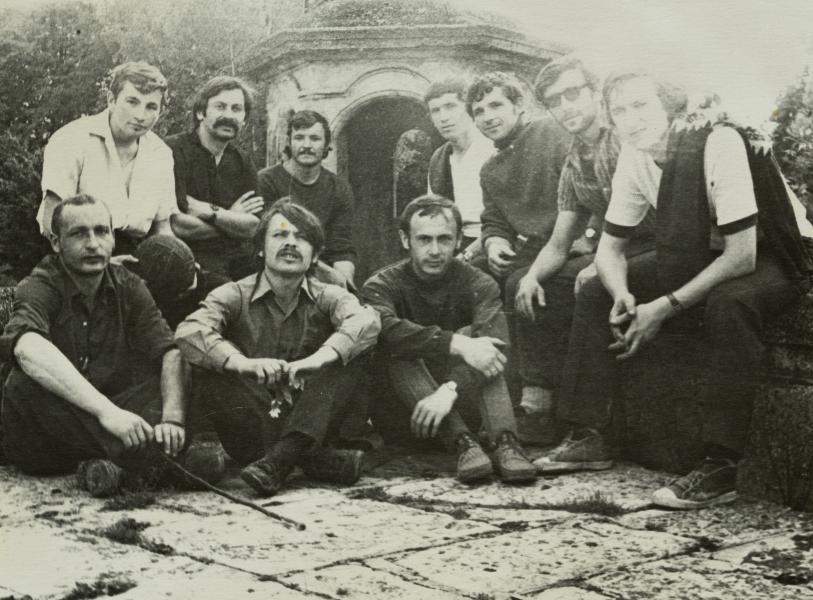 Group of People on the Background of the Bastion Tower