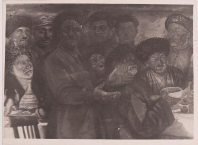 Mykhailo Lezviiev. Fragment of the "Holiday in Akbash" Panel — unknown