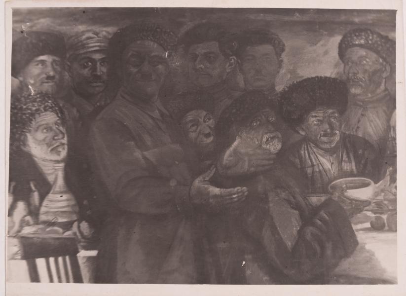 Mykhailo Lezviiev. Fragment of the "Holiday in Akbash" Panel
