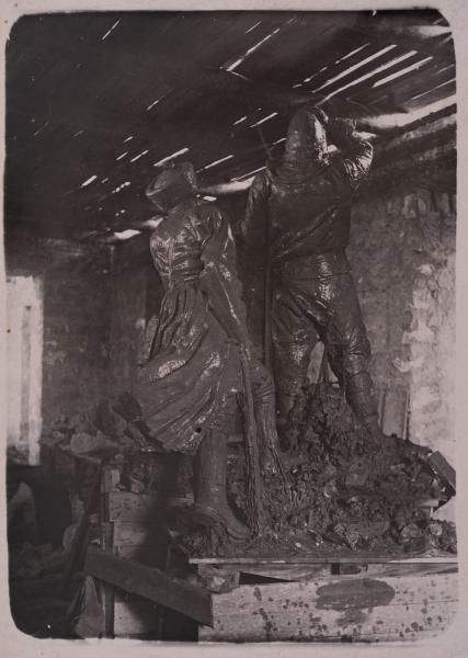 Mykhailo Lezviiev. Fragment of a Sculptural Group