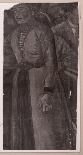 Mykhailo Lezviiev. Fragment of the "Handing Over the Flag to the Winner of the Social Competition in Education" Mural