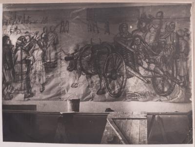 Sketch for the "Collective Farms of the North" Mural — unknown