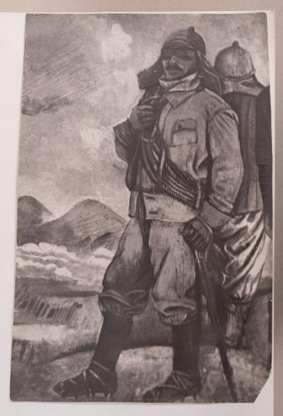 Mykhailo Lezviiev. Fragment of the "Ascent to Elbrus" Mural