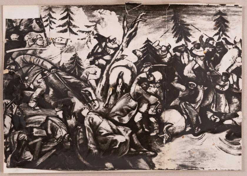 Mykhailo Lezviiev. Scene from the Civil War in the Caucasus