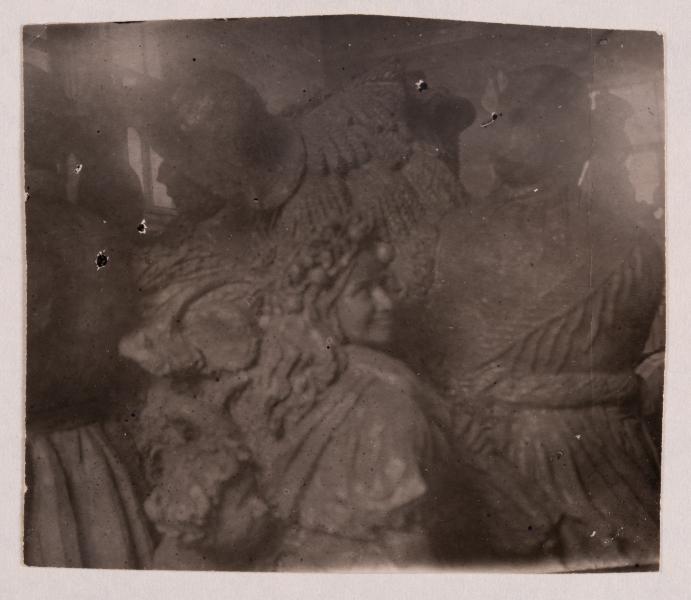 Detail of the "Collective Farmers" Sculptural Group by Antonina Ivanova and Mykhailo Lezviiev