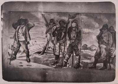 Mykhailo Lezviiev. The "Ascent to Elbrus" Mural (another variant of the composition) — unknown