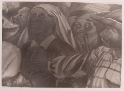 Mykhailo Lezviiev. Fragment of the "Banquet of Collective Farmers in Akbash" Painting — unknown
