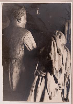 Mykhailo Lezviiev. Collective Farmers and Betal Kalmykov. Fragment of a Sculptural Group — unknown