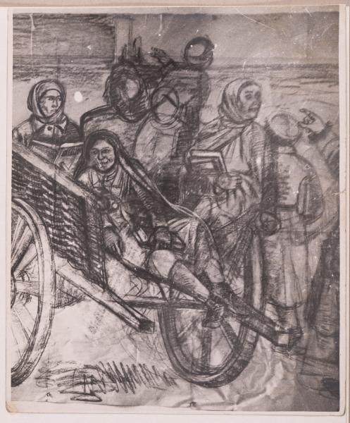 Sketch Fragment for the "Collective Farms of the North" Mural