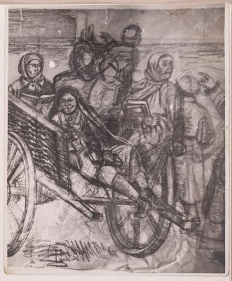 Sketch Fragment for the "Collective Farms of the North" Mural — unknown