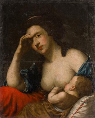 Portrait of Anna Maria Lampi with Her Son Xaver — unknown (Copy after Johann Baptist von Lampi the Elder)