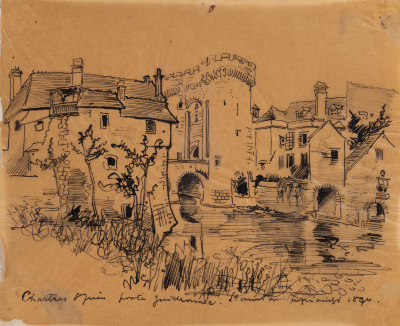 Gate with Towers near the Bridge in Chartres — Stanislaw Wyspianski