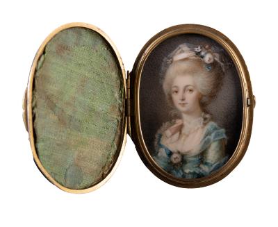 Дама з ружами (Копія мініатюри Петера Адольфа Халла (1739–1793) — Монограміст «C.G.»