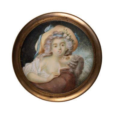 Поцілунок (Копія мініатюри Петера Адольфа Халла (1736–1793) — невідомий