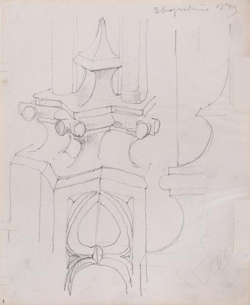 Angel Playing an Instrument / Architectural Fragment 2